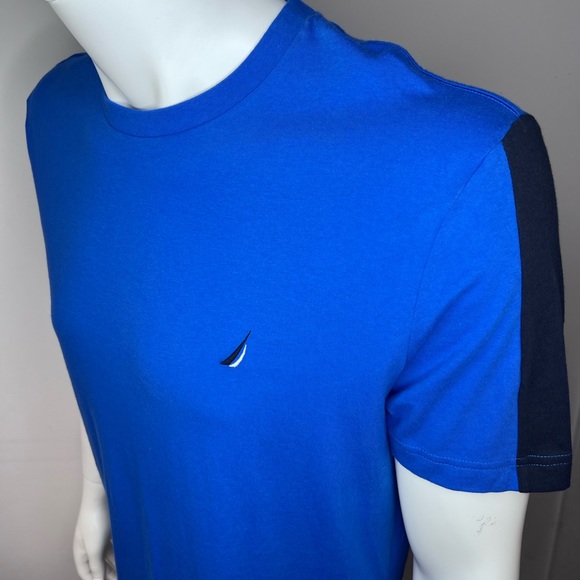 NAUTICA NAVY, 100%COTTON, ROYAL BLUE, SHORT SLEEVES T-SHIRT - Picture 4 of 12